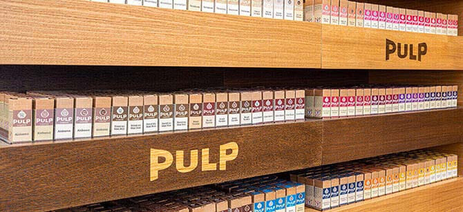 Selection de e liquides de la marque Pulp